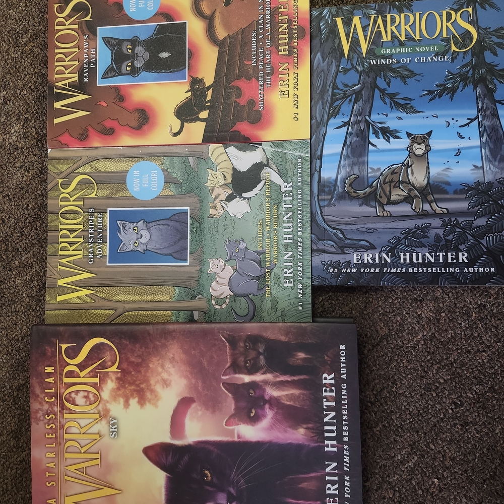 Hunter Warriors Graphic Novels Set - Red, Green, Blue, Purple Covers